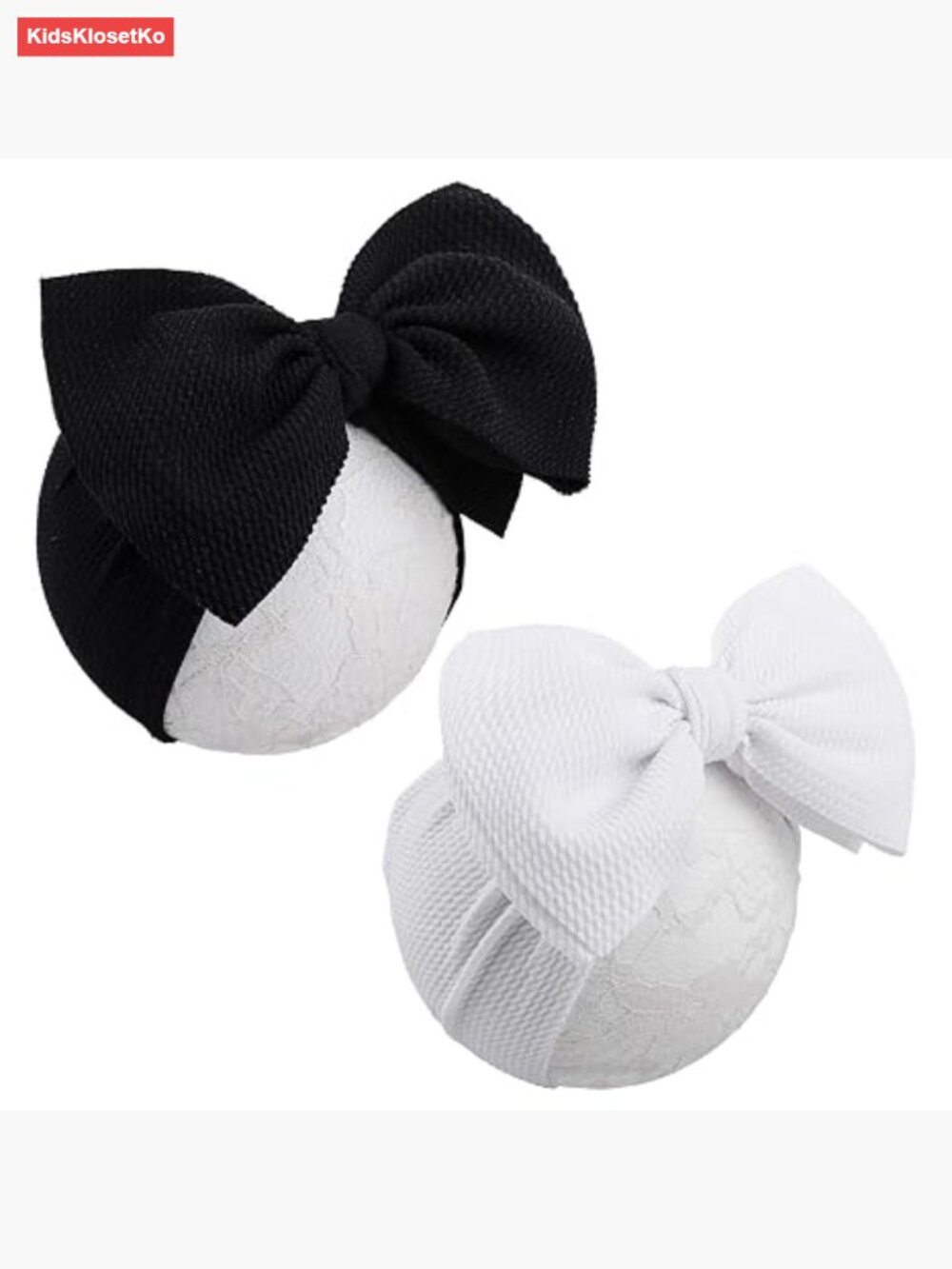 Big Bows Hairband for Baby Girls 2 Pack Soft Stretchy Headbands